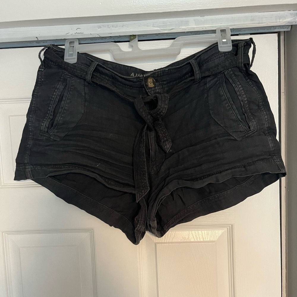 Front tie cargo shorts